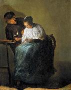 Man offering money to a young woman Judith leyster